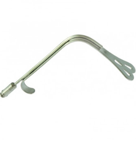 Wieder Breast & Facial Retractor, W/ Fiber Optic Light, Serrated Blade, 5" (12.7 Cm), 28.0 Mm Wide Blade